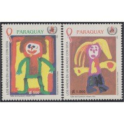 Paraguay 2740/41 1997 Los niños en un mundo con Sida MNH Paraguay 2740/41 1997 Los niños en un mundo con Sida MNH
