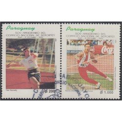 Paraguay 2735/36 1997 50º Aniversario del Consejo Nacional de Deportes usados Paraguay 2735/36 1997 50º Aniversario del Consejo Nacional de Deportes usados