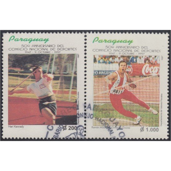 Paraguay 2735/36 1997 50º Aniversario del Consejo Nacional de Deportes usados