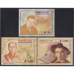 Paraguay 2877/79 2002 Artistas folklóricos MNH Paraguay 2877/79 2002 Artistas folklóricos MNH