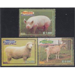 Paraguay 2868/70 2002 Ganadería menor Cabra Cerdo Oveja MNH Paraguay 2868/70 2002 Ganadería menor Cabra Cerdo Oveja MNH
