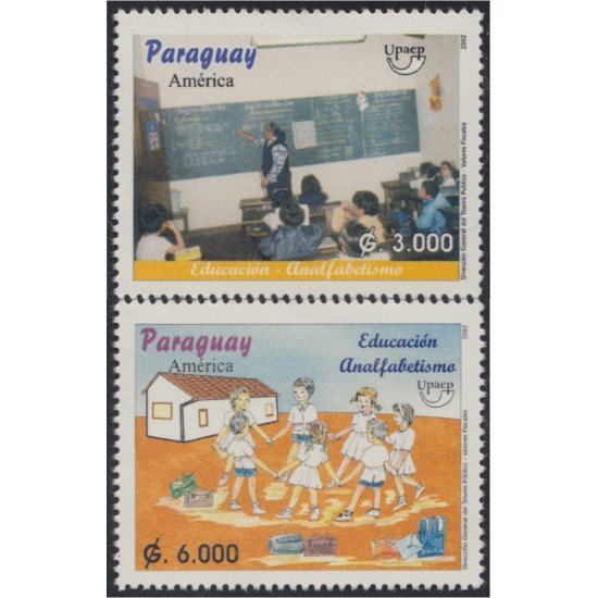Paraguay 2859/60 2002 América UPAEP educación analfabetismo MNH Paraguay 2859/60 2002 América UPAEP educación analfabetismo MNH
