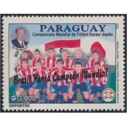 Paraguay 2858 2002 Campeonato Mundial de Fútbol Korea-Japón Brasil pentacampeón MNH Paraguay 2858 2002 Campeonato Mundial de Fútbol Korea-Japón Brasil pentacampeón MNH