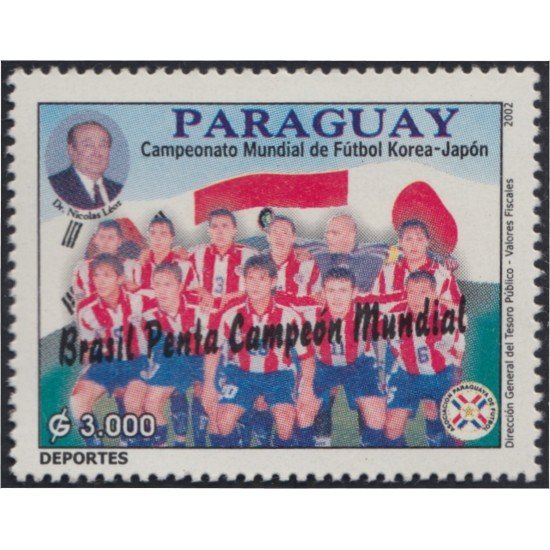 Paraguay 2858 2002 Campeonato Mundial de Fútbol Korea-Japón Brasil pentacampeón MNH Paraguay 2858 2002 Campeonato Mundial de Fútbol Korea-Japón Brasil pentacampeón MNH