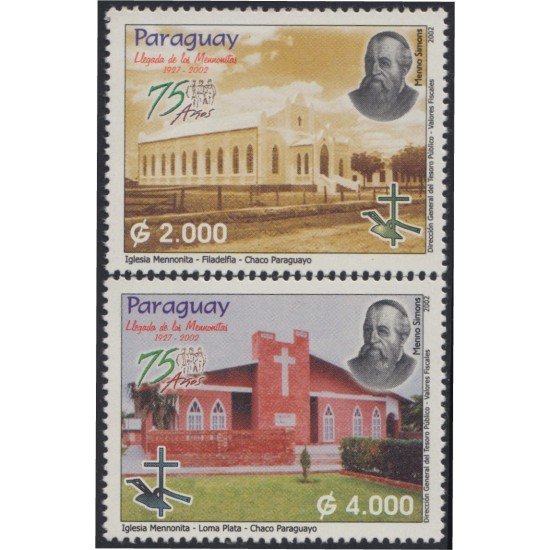 Paraguay 2850/51 2002 Iglesia Mennonita MNH
