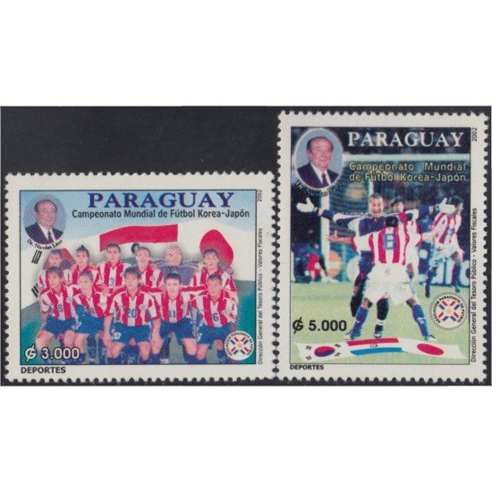 Paraguay 2848/49 2002 Campeonato Mundial de Fútbol Korea-Japón MNH Paraguay 2848/49 2002 Campeonato Mundial de Fútbol Korea-Japón MNH
