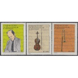 Paraguay 2822/24 2000 75 Aniversario de la Guarania José Asunción Flores MNH Paraguay 2822/24 2000 75 Aniversario de la Guarania José Asunción Flores MNH