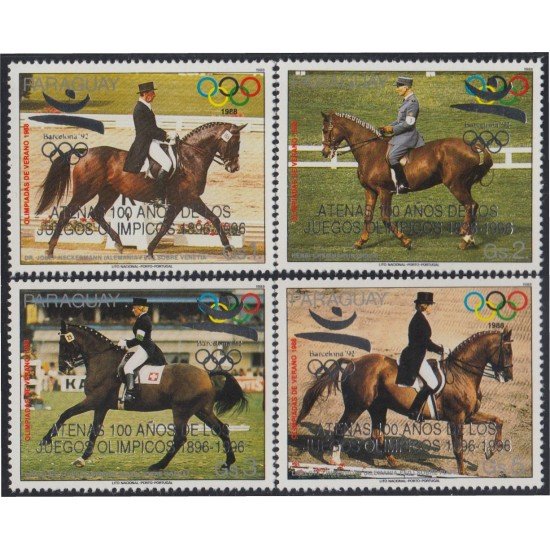 Paraguay 2436/39 1989 Juegos olímpicos modernos de Atenas MNH Paraguay 2436/39 1989 Juegos olímpicos modernos de Atenas MNH