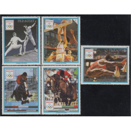 Paraguay 2471/75 1989 1989 Juegos olímpicos de verano en Barcelona  MNH