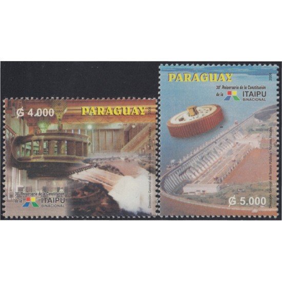 Paraguay 2918/19 2004 30 Aniversario de la Constitución de la ITAIPU MNH Paraguay 2918/19 2004 30 Aniversario de la Constitución de la ITAIPU MNH