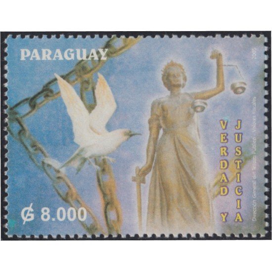 Paraguay 2932 2005 Verdad y Justicia Alegoría de Justicia MNH Paraguay 2932 2005 Verdad y Justicia Alegoría de Justicia MNH