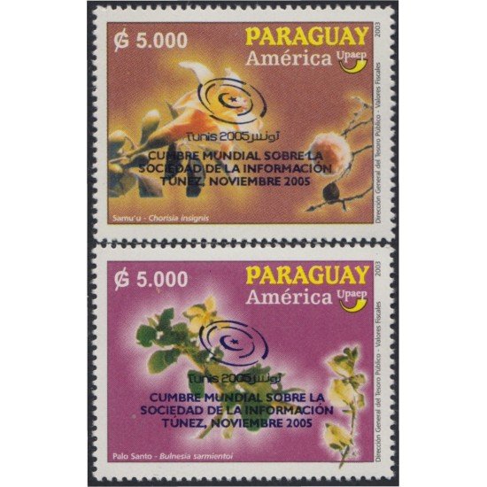 Paraguay 2933/34 2005 América UPAEP Flores Flowers MNH Paraguay 2933/34 2005 América UPAEP Flores Flowers MNH