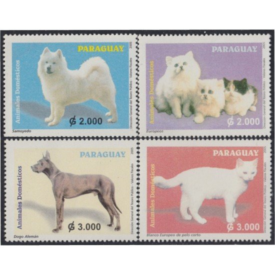 Paraguay 2935/38 2005 Animales domésticos Perros Dogs MNH Paraguay 2935/38 2005 Animales domésticos Perros Dogs MNH