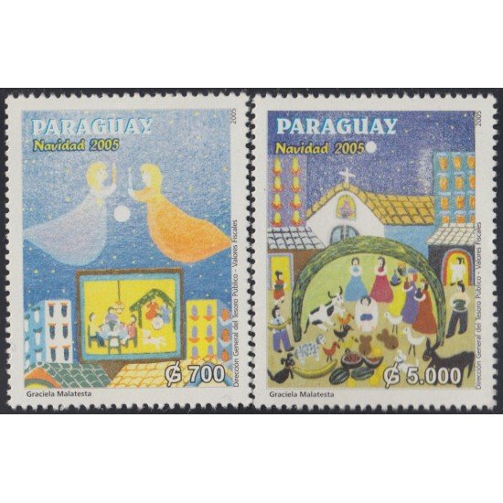 Paraguay 2943/44 2005 Navidad Christmas MNH