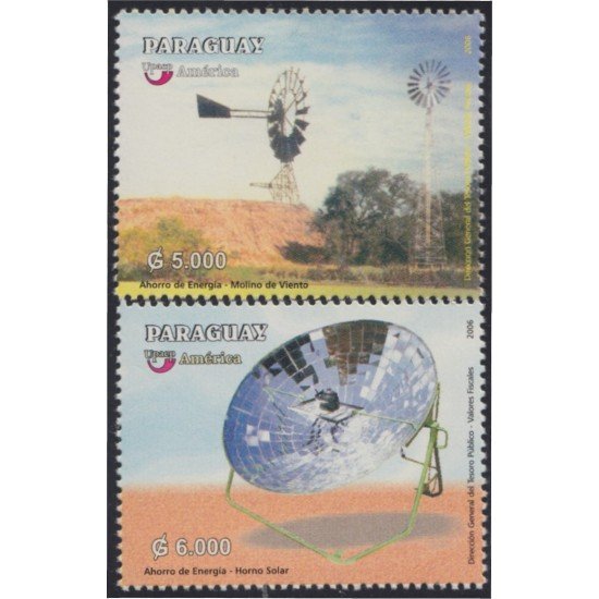 Paraguay 2961/62 2006 Ahorro de energía Horno solar y Molino de viento MNH