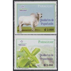 Paraguay 3028/29 2009 Productos de exportación Raza Nelore Stevia MNH Paraguay 3028/29 2009 Productos de exportación Raza Nelore Stevia MNH