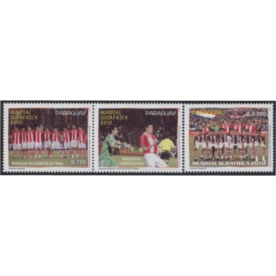 Paraguay 3039/40 2010 Mundial de fútbol sudáfrica 2010 MNH Paraguay 3039/40 2010 Mundial de fútbol sudáfrica 2010 MNH