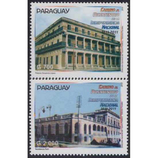 Paraguay 3046/47 2010 Palacio Venancio López Residencia Patri MNH Paraguay 3046/47 2010 Palacio Venancio López Residencia Patri MNH