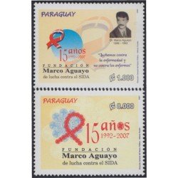 Paraguay 2999/00 2007 Fundación Marco Aguayo de lucha contra el Sida MNH Paraguay 2999/00 2007 Fundación Marco Aguayo de lucha contra el Sida MNH