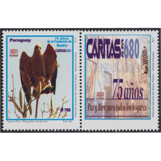 Paraguay 3067 2011 75 Años de la Fundación de Radio Cáritas MNH