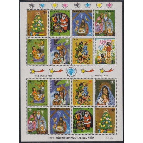 Paraguay 1770/76 1980 Navidad Christmas Año Internacional el niño MNH Paraguay 1770/76 1980 Navidad Christmas Año Internacional el niño MNH