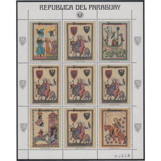 Paraguay 2087a 1984 Caballeros trovadores MNH Paraguay 2087a 1984 Caballeros trovadores MNH