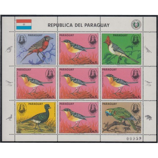 Paraguay 2165 1984 Pájaros Birds MNH Paraguay 2165 1984 Pájaros Birds MNH