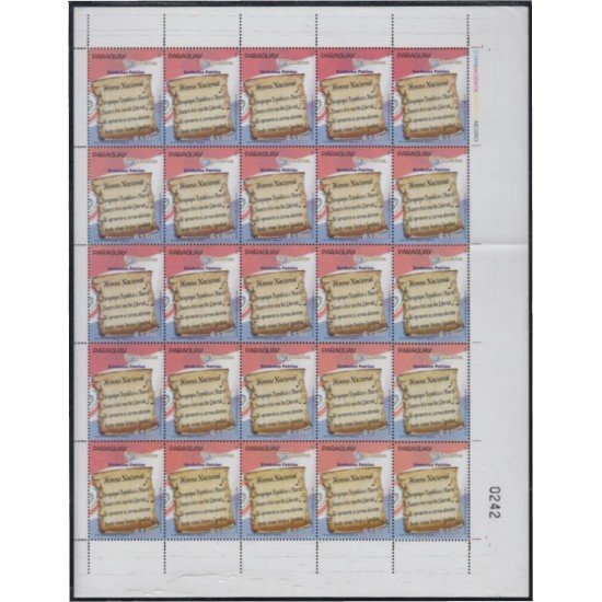 Paraguay 3041 MP 2010 América UPAEP Símbolos patrios Himno Nacional MNH