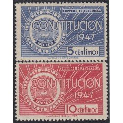 Venezuela 279/80 1948 Promulgación de la Constitución MNH