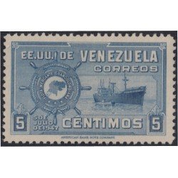 Venezuela 281 1948/50 Estados Unidos de Venezuela Flota mercante Barco Boat MNH