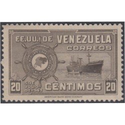 Venezuela 285 1949 Estados Unidos de Venezuela Flota mercante Barco Boat MNH