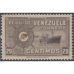 Venezuela 285 1949 Estados Unidos de Venezuela Flota mercante Barco Boat MH