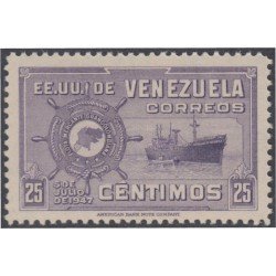 Venezuela 286 1949 Estados Unidos de Venezuela Flota mercante Barco Boat MH