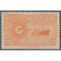 Venezuela 287 1949 Estados Unidos de Venezuela Flota mercante Barco Boat MNH