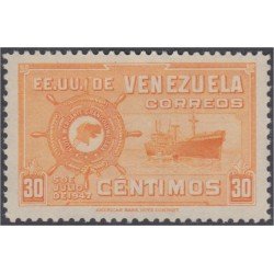 Venezuela 287 1949 Estados Unidos de Venezuela Flota mercante Barco Boat MH