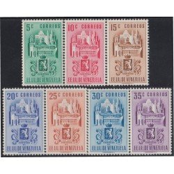 Venezuela 322/25A 1951 Escudo del distrito de Caracas MNH