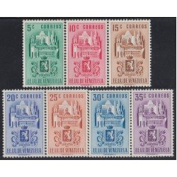 Venezuela 322/25A 1951 Escudo del distrito de Caracas MH