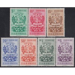 Venezuela 326/32 1951 Escudo del Estado de Tachira MNH