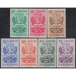 Venezuela 326/32 1951 Escudo del Estado de Tachira MH