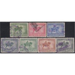Venezuela 333/39 1951 Estatua de Simón Bolívar MH