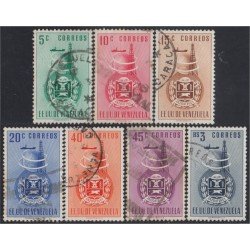 Venezuela 340/46 1951 Escudo del Estado de Anzoátegui usados Venezuela 340/46 1951 Escudo del Estado de Anzoátegui usados