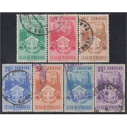 Venezuela 347/53 1951 Escudo del Estado de Carabobo usados Venezuela 347/53 1951 Escudo del Estado de Carabobo usados