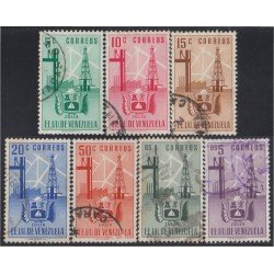 Venezuela 354/60 1951 Escudo del Estado de Zulia usados Venezuela 354/60 1951 Escudo del Estado de Zulia usados