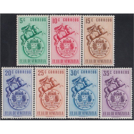 Venezuela 361/65 1951 Escudo del Estado de Venezuela MNH Venezuela 361/65 1951 Escudo del Estado de Venezuela MNH