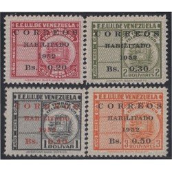 Venezuela 372/75 1952 Timbres telegráficos MNH Venezuela 372/75 1952 Timbres telegráficos MNH