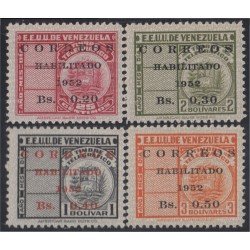 Venezuela 372/75 1952 Timbres telegráficos MH Venezuela 372/75 1952 Timbres telegráficos MH