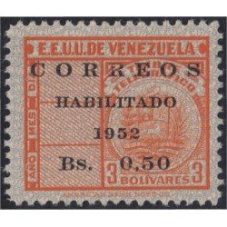 Venezuela 375 1952 Timbres telegráficos MH Venezuela 375 1952 Timbres telegráficos MH