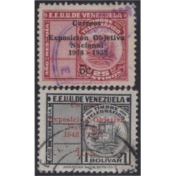 Venezuela 376/77 1952 Timbres telegráficos usados Venezuela 376/77 1952 Timbres telegráficos usados