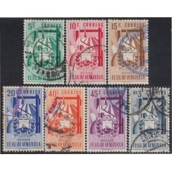 Venezuela 378/84 1952 Escudo del Estado de Bolívar usados Venezuela 378/84 1952 Escudo del Estado de Bolívar usados