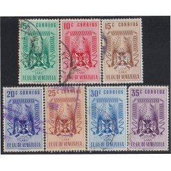 Venezuela 392/98 1952 Escudo del Estado de Lara usados Venezuela 392/98 1952 Escudo del Estado de Lara usados